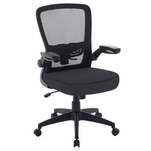 OfficeSource | Finn | Flip Arm Mesh Back Task Chair with Black Frame