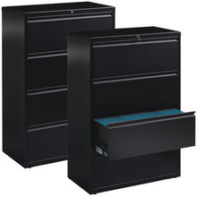 OfficeSource Steel Lateral File Collection 4 Drawer Lateral File Cabinet, 30'' Wide