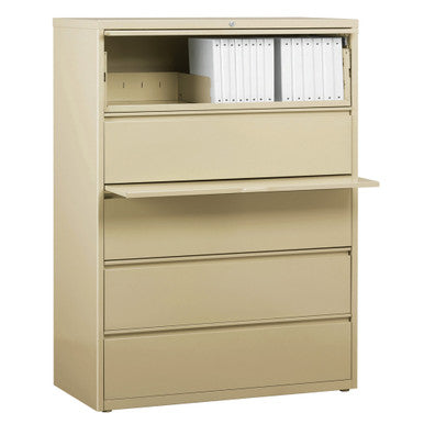 OfficeSource Steel Lateral File Collection 5 Drawer Lateral File Cabinet, 42'' Wide