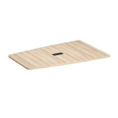 OfficeSource | Conference/Multi-Purpose Tables | Half Boat Shape Top - Requires Base