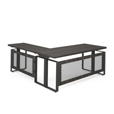 OfficeSource | Palisades | L Shape Electric Height Adjustable Desk