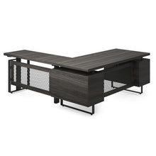 OfficeSource | Palisades | L Shape Electric Height Adjustable Desk with Single Pedestal