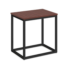Lenox 22'' x 16'' Rectangular  Side Table with Black Metal Base