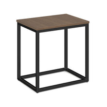 Lenox 22'' x 16'' Rectangular  Side Table with Black Metal Base