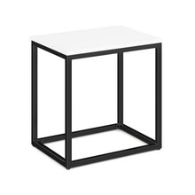 Lenox 22'' x 16'' Rectangular  Side Table with Black Metal Base