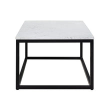 Lenox 24'' x 48'' Rectangular  Coffee Table with Black Metal Base