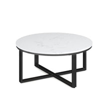 Kora 36'' Round Occasional Table with Black Metal Base