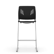 OfficeSource Rise Stool Polyurethane Stool with Footrest and Chrome Base