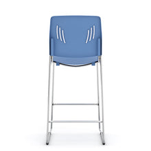 OfficeSource Rise Stool Polyurethane Stool with Footrest and Chrome Base