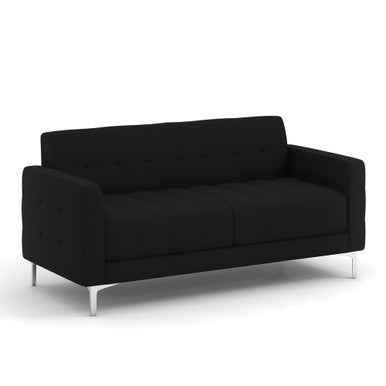 OfficeSource | Draper | Sofa with Silver Metal Legs