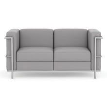 OfficeSource | Madison | Loveseat with Chrome Frame