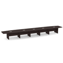 OfficeSource | OS Laminate Conference Tables | Expandable Boat Shaped Conference Table with Slab Base - 24'