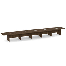 OfficeSource | OS Laminate Conference Tables | Expandable Boat Shaped Conference Table with Slab Base - 24'