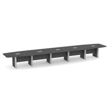 OfficeSource | OS Laminate Conference Tables | Expandable Boat Shaped Conference Table with Elliptical Base - 22'