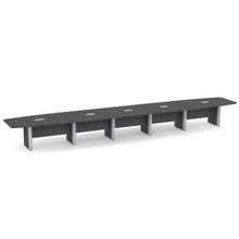 OfficeSource | OS Laminate Conference Tables | Expandable Boat Shaped Conference Table with Elliptical Base - 24'