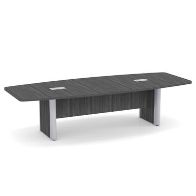 OfficeSource | OS Conference Tables | Boat Shaped Conference Table with Elliptical Base - 10'