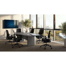 OfficeSource Starlight High Back Luxe Task Chair with Black Frame and Seat Slider