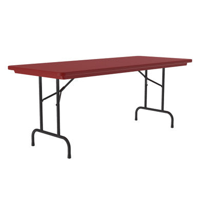 OfficeSource | Colorful Blow Mold Folding Tables | Fixed Height Blow Mold Table - 60'' x 30''