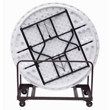 OfficeSource Melamine Folding Tables Edge Stacking Round Table Truck