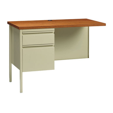 OfficeSource | Raleigh | 42''W Single Pedestal Steel Return