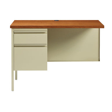 OfficeSource | Raleigh | 42''W Single Pedestal Steel Return