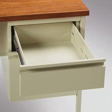 OfficeSource | Raleigh | 42''W Single Pedestal Steel Return