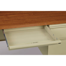 OfficeSource | Raleigh | 42''W Single Pedestal Steel Return