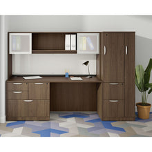OfficeSource | OS Laminate | Optional Silver Glass Hutch Doors - For  OS144OH, OS208OH, & P2044OH Hutches