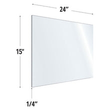 OfficeSource SafeGuard Barrier Collection Clear Acrylic Screen with Rounded Edges - 24''W x 15''H