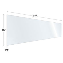 OfficeSource SafeGuard Barrier Collection Clear Acrylic Screen with Rounded Edges - 72''W x 15''H