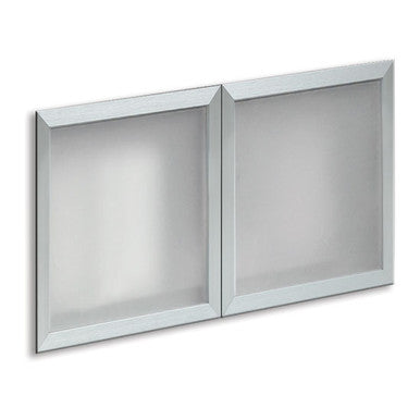 OfficeSource | OS Laminate | Optional Silver Glass Hutch Doors - For  OS144OH, OS208OH, & P2044OH Hutches