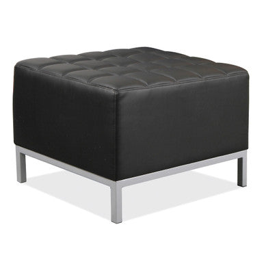 OfficeSource | Millennial | Ottoman with Silver Metal Legs