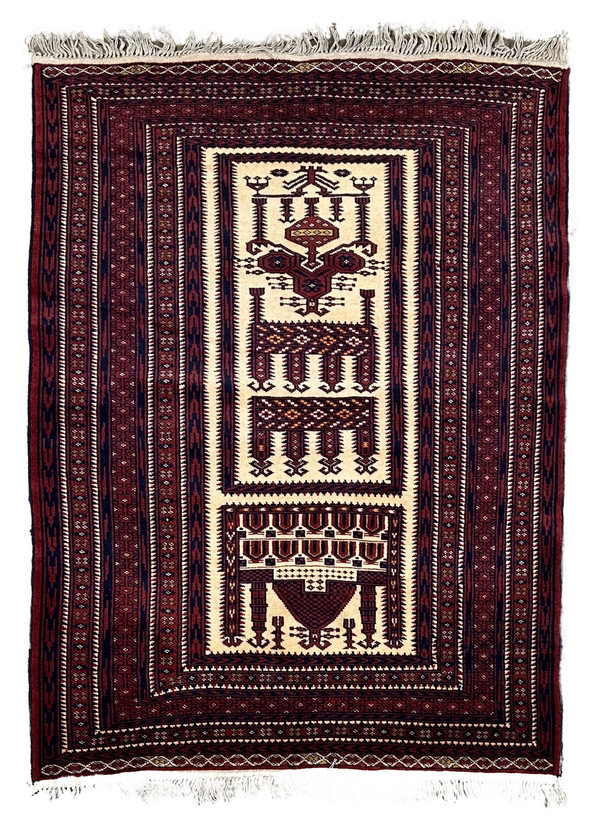 3x5 Hand-Knotted Afghan Rug – Nomad Collection Design