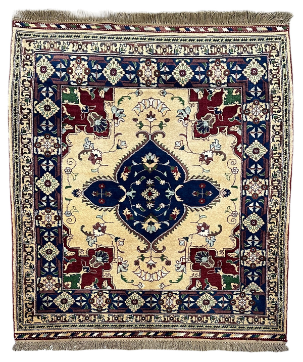 3x5 Afghan Caravan Collection Rug – Tribal Red & Black Wool