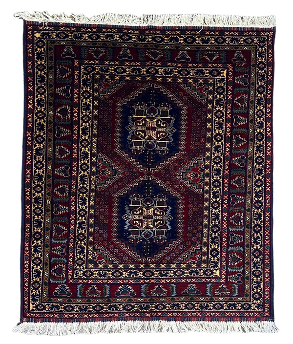 3x5 Traditional Afghan Wool Rug – Frontier Collection Style