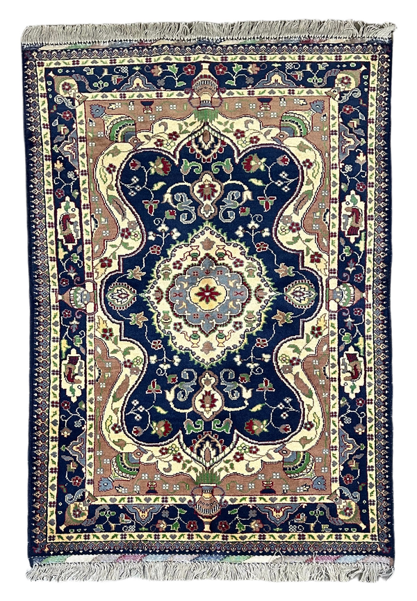 3x5 Afghan Caravan Collection Rug – Tribal Red & Black Wool