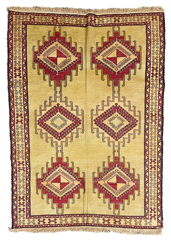 4x6 Sovereign Afghan Rug – Hand-Knotted Royal Design