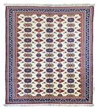 7x10 Afghan Caravan Collection Rug – Tribal Red & Black Wool